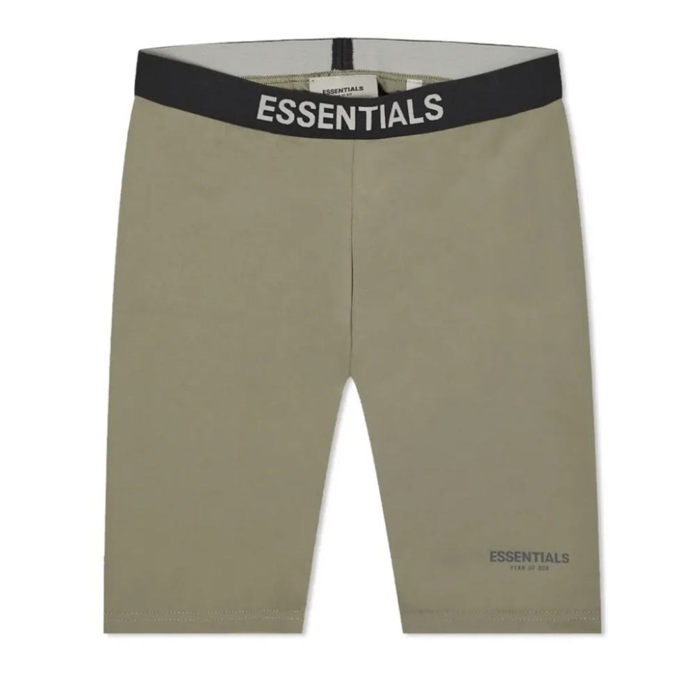 Essentials Fear of God biker shorts olive green